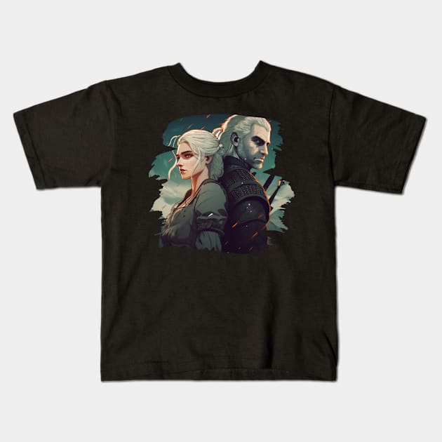 Geralt Of Rivia The Witcher Kids T-Shirt by Pixy Official